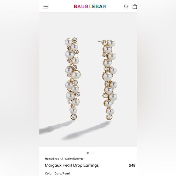 BaubleBar Margaux Pearl Drop Earrings - Picture 2 of 3